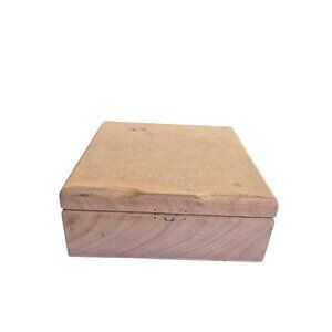 Handcrafted Wooden Storage Box With Detachable Lid